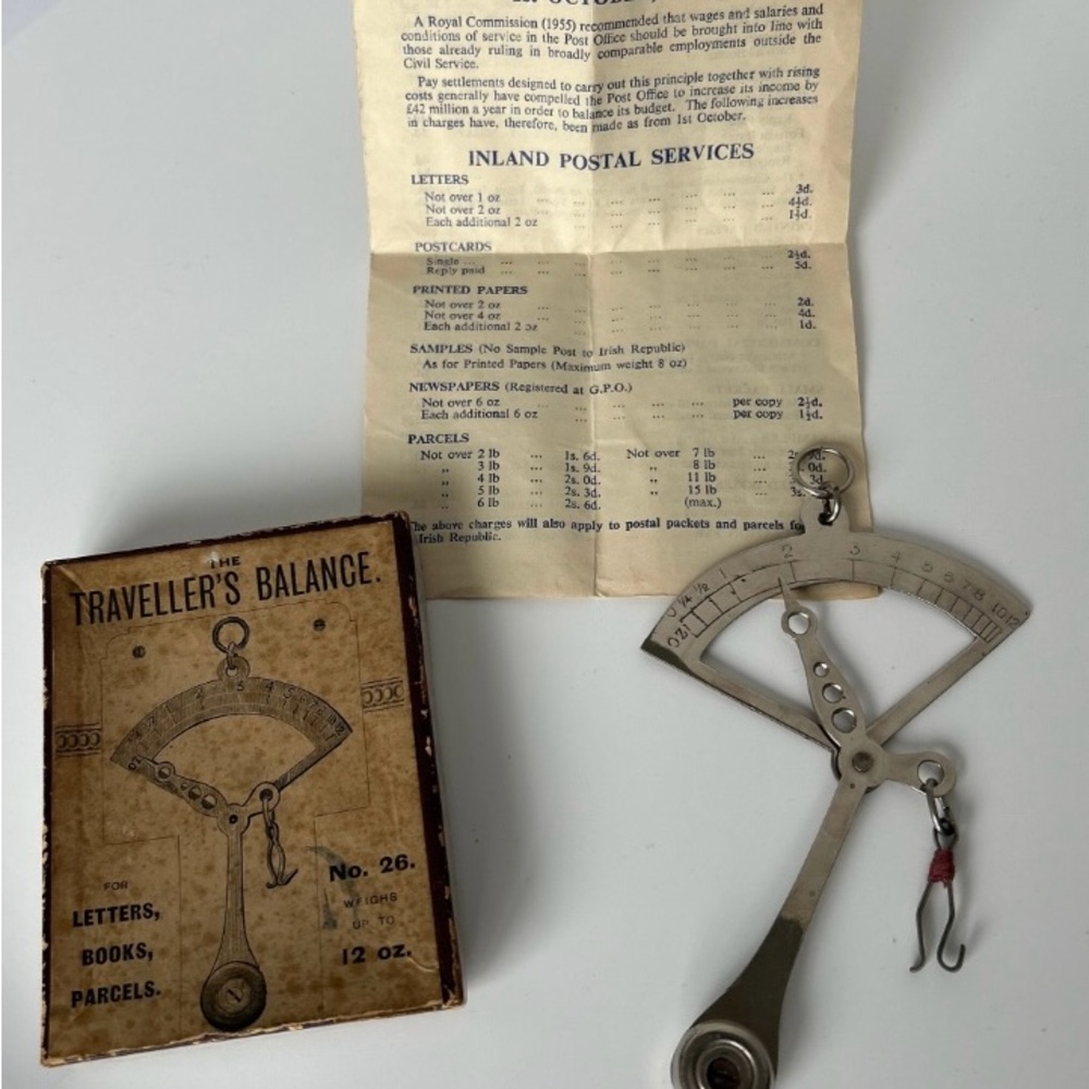 Vintage Traveller's Balance Scale 1950s